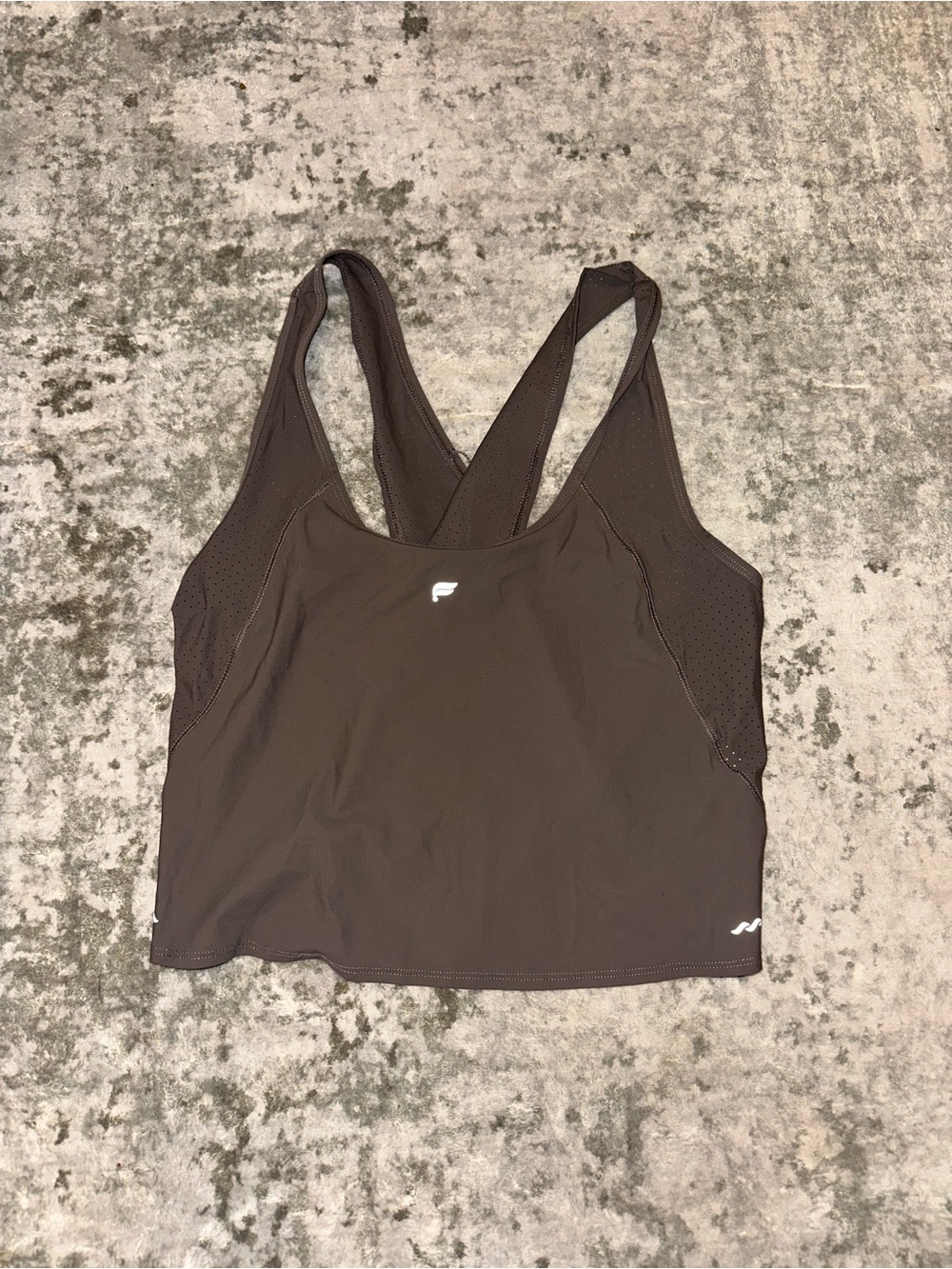 Fabletics Women's Brown Racerback tank - Supportive Activewear